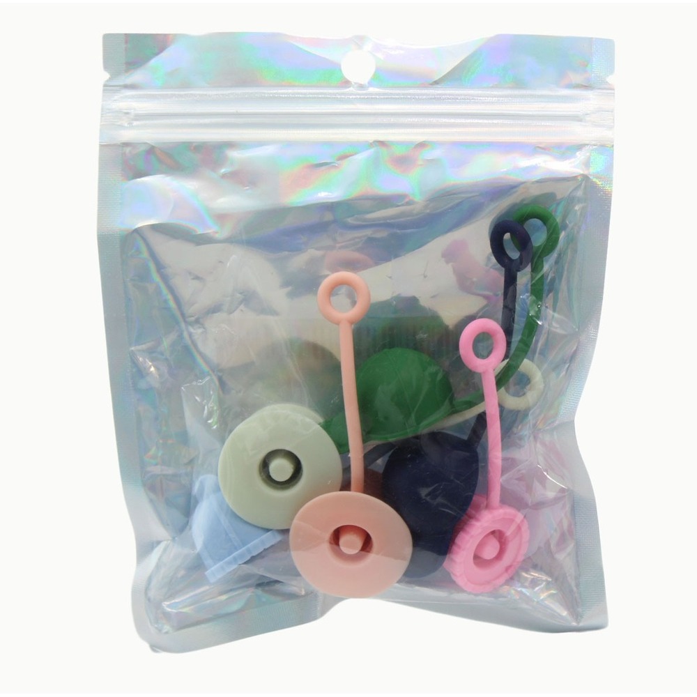 Silicone Straw Cover Cap Set for Stanley Cup Multi Color Dust Toppers 10mm 10pc